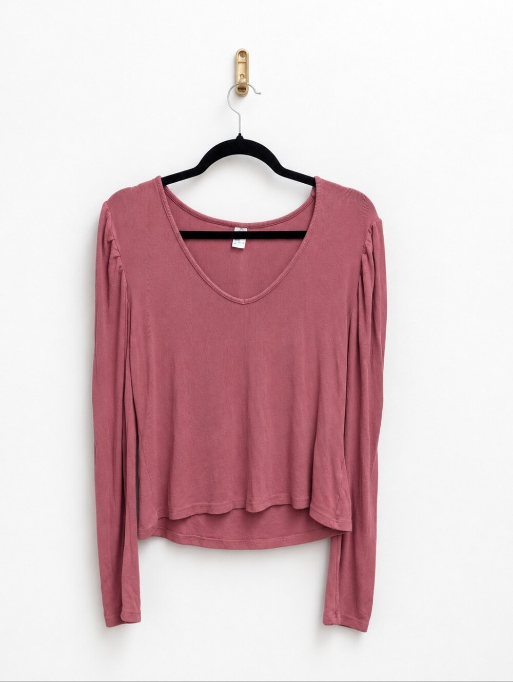 Pink Ribbed Long-Sleeve Top - Picture 1 of 1